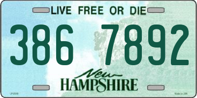 NH license plate 3867892