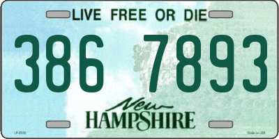 NH license plate 3867893
