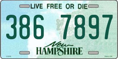 NH license plate 3867897