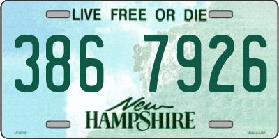 NH license plate 3867926