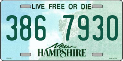 NH license plate 3867930