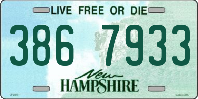 NH license plate 3867933