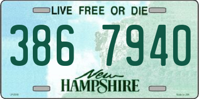 NH license plate 3867940