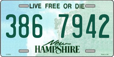 NH license plate 3867942