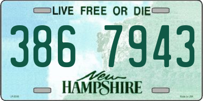 NH license plate 3867943