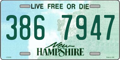 NH license plate 3867947