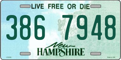 NH license plate 3867948