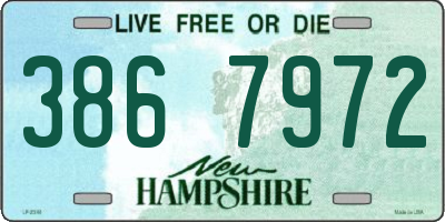 NH license plate 3867972