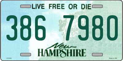 NH license plate 3867980