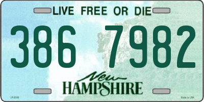 NH license plate 3867982