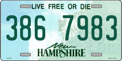 NH license plate 3867983