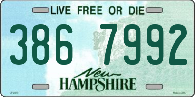 NH license plate 3867992