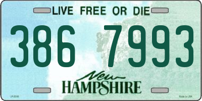 NH license plate 3867993