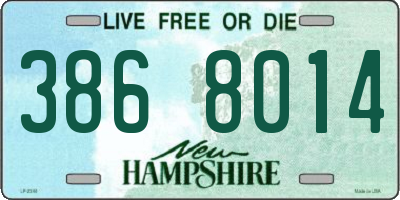 NH license plate 3868014