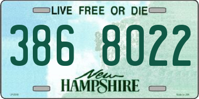 NH license plate 3868022