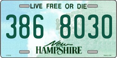 NH license plate 3868030