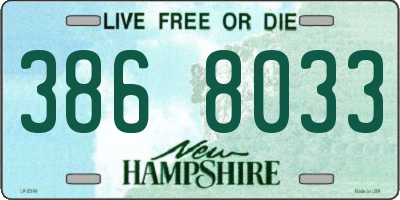 NH license plate 3868033