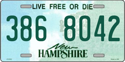 NH license plate 3868042