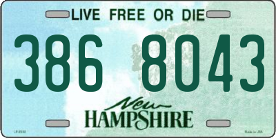 NH license plate 3868043
