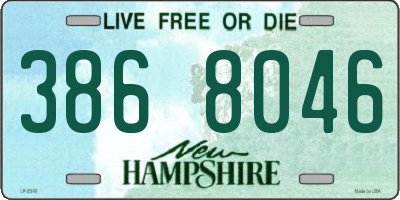 NH license plate 3868046