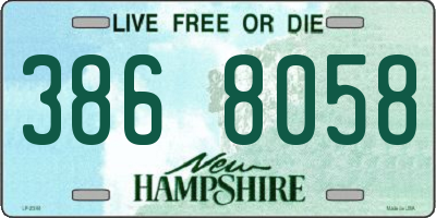 NH license plate 3868058