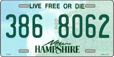 NH license plate 3868062