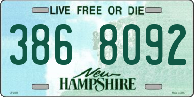 NH license plate 3868092