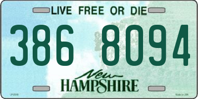 NH license plate 3868094