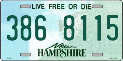 NH license plate 3868115