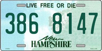 NH license plate 3868147