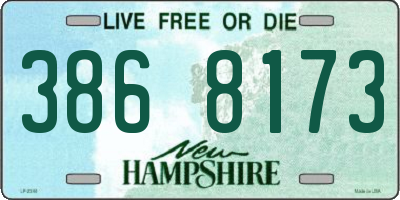 NH license plate 3868173