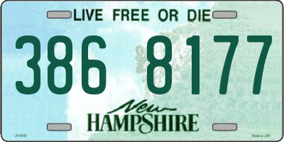 NH license plate 3868177
