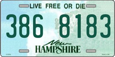 NH license plate 3868183