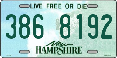 NH license plate 3868192