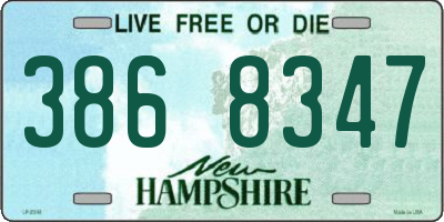 NH license plate 3868347