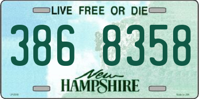 NH license plate 3868358