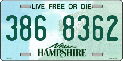 NH license plate 3868362