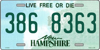 NH license plate 3868363