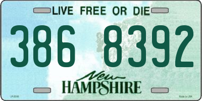 NH license plate 3868392
