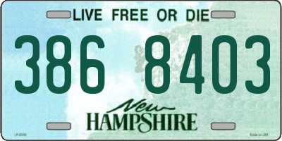 NH license plate 3868403