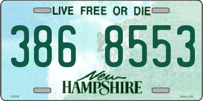 NH license plate 3868553