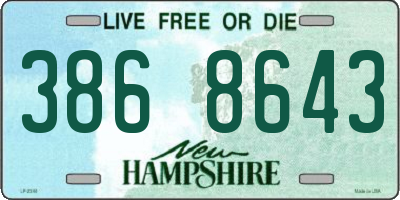 NH license plate 3868643