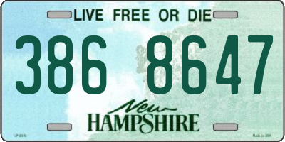 NH license plate 3868647
