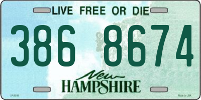 NH license plate 3868674