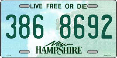 NH license plate 3868692