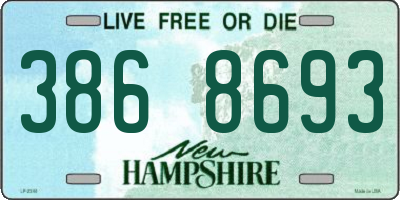 NH license plate 3868693