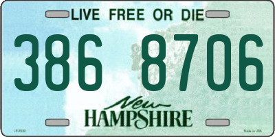 NH license plate 3868706