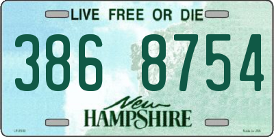NH license plate 3868754