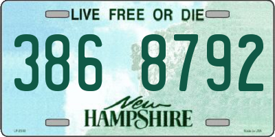 NH license plate 3868792