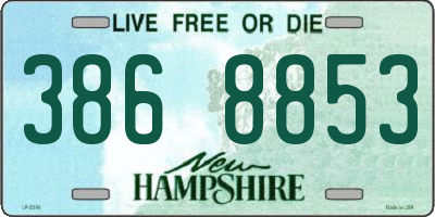 NH license plate 3868853